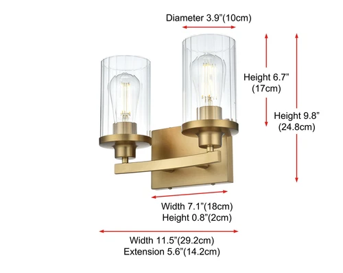 Living District Thane 11.5" Wall Sconce In Satin Gold - Picture 7 of 8