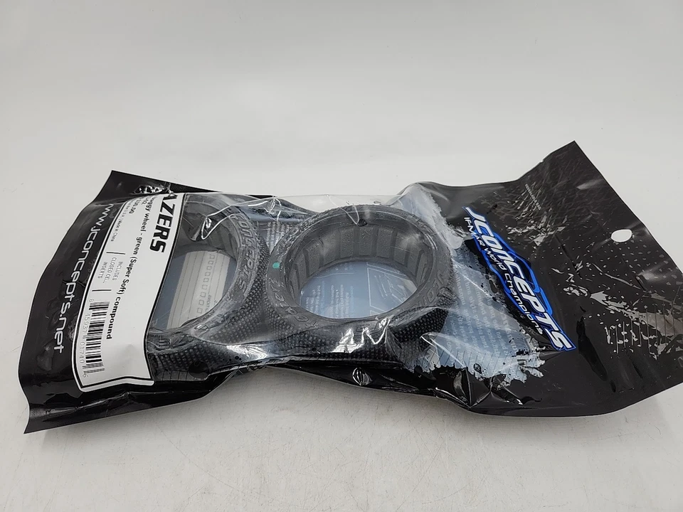 NEW JConcepts Teazers 1/18th Buggy Tires Green (3173-02) Set of 2 for 4 Tires - Image 3 of 4