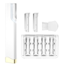 Rechargeable Sonic Dermaplaning Tool for Face - 7 Refill Blades with Travel S...