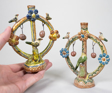 Pair of Vintage Mexican Tree of Life Candle H...