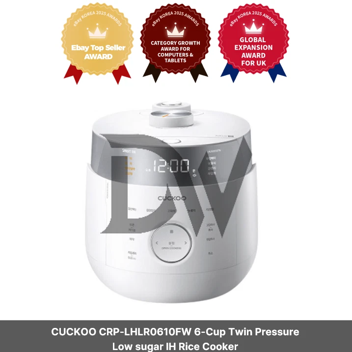 CUCKOO CRP-LHLR0610FW 6-Cup Twin Pressure Low sugar IH Rice Cooker /220V/EU PLUG