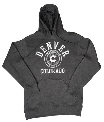 Denver Colorado | Unisex | Gray | Centennial State Graphic Hoodie | S