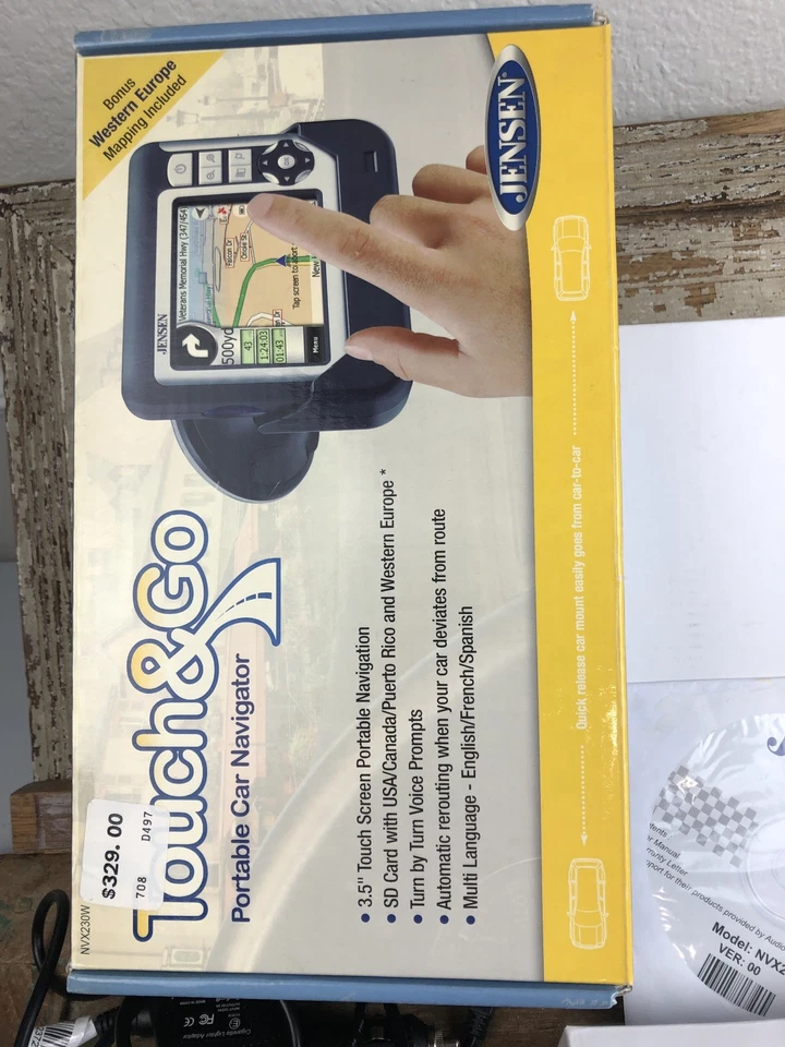 Jensen NVX230W 3.5" Touch Screen Portable Navigation GPS Bundle System - Image 3 of 4