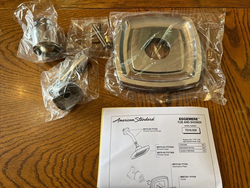 American Standard T018500.002 Edgemere Chrome Shower Valve Trim Kit (NEW) Qty-1 - Picture 4 of 20