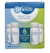 Dr. Browns Breast Milk Collection 4 oz BPA-Free Bottles - 4 Count