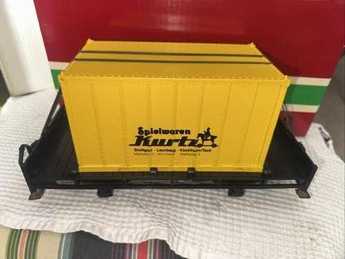 LGB 4003 SK Juguetes Kurtz FLAT CAR W/ CONTAINER | Zustand: New
