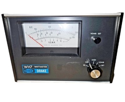 DRAKE WH-7 POWER & SWR METER - MATCHES THE DRAKE TR-7 LINE - 1KW