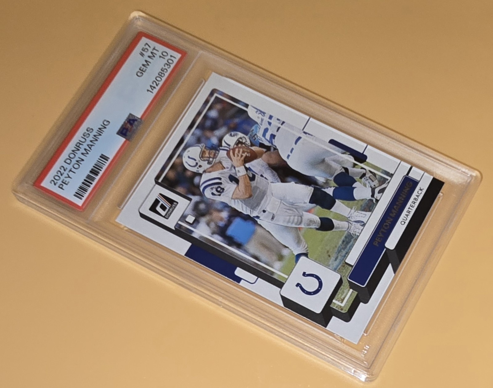 Peyton Manning PSA 10 Low Pop 2022 Panini Donruss 57 Indianapolis Colts NFL Card view 7