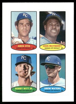 Otis / Mayberry / Witt Jr. / Waters 2023 Topps Heritage 1974 Topps Stamps Royals