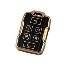Key Fob Cover for Chevy GMC: 6 Buttons Key Fob Case Fit for Chevy Tahoe Black