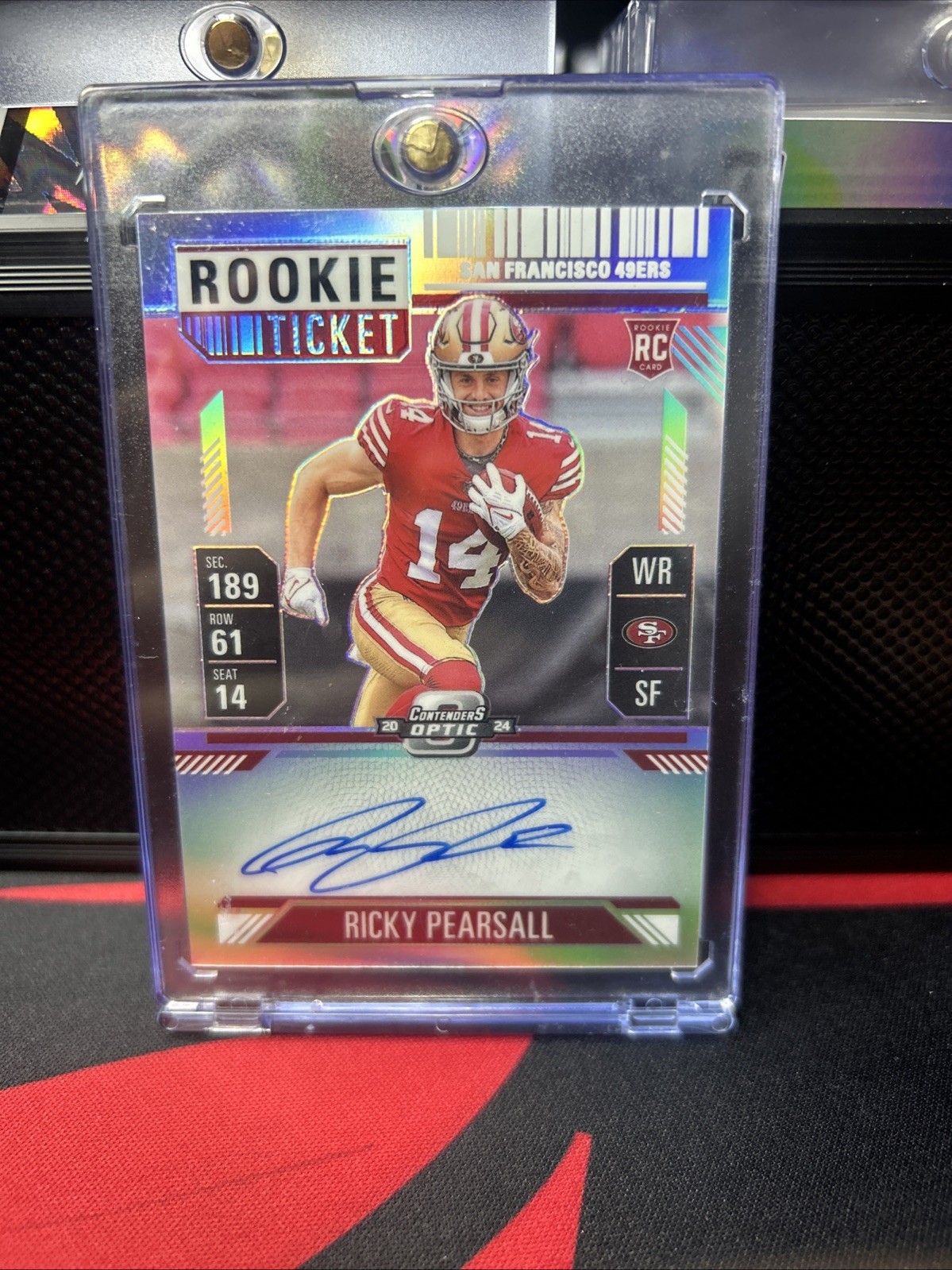 2024 Panini Contenders Optic - Rookie Ticket Auto Ricky Pearsall Silver Prizm