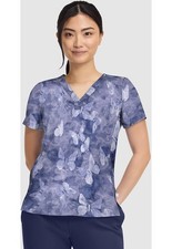 Healing Hands Scrub Women Briana Print Top HH906 BSRT BUTTERFLY SPIRIT Free Ship