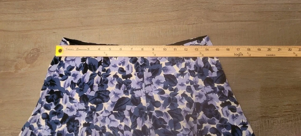 Falda Y2K Años 2000 Mediana Azul Floral Romántico Hada Gótica  Foto 2 de 4