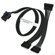 Reliable 6-Pin to 3X SATA Power Cable for EVGA PSUs - Tangle-Free Design