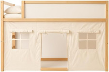 Wonder Nook Bunk Bed Curtains, Adjustable 2 Panels, Bottom Bunk Bed Privacy Set,