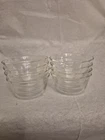 Set of 8 Pyrex 463 Scalloped 3 Ring Glass Custard Cup Ramekin 6 Oz Made In USA