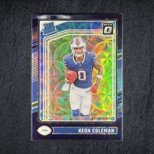 Keon Coleman 2024 Panini Donruss Optic Purple Scope #263 Rated Rookie Bills