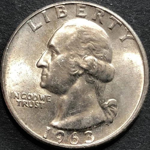 1963-D SILVER WASHINGTON QUARTER COIN UNCIRCULATED