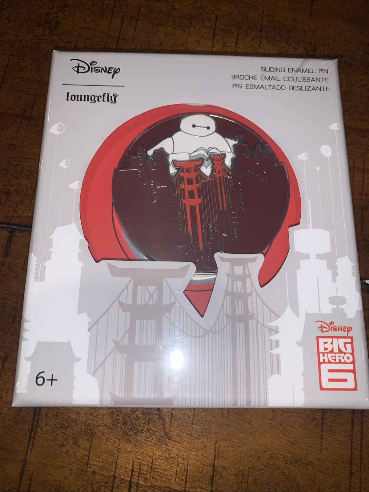 LE 1000 Big Hero Six Baymax Loungefly Exclusive Sliding Enamel Pin
