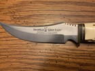 Precise Silver Eagle Hunting Knife, Clip Point Stainless, Stag Handle — photo 2