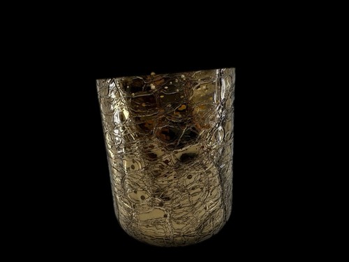 Illume Woodfire Candle 8.3 oz – Crackle Glass Jar, Smoky Cedar & Amber – NIB - Picture 7 of 12