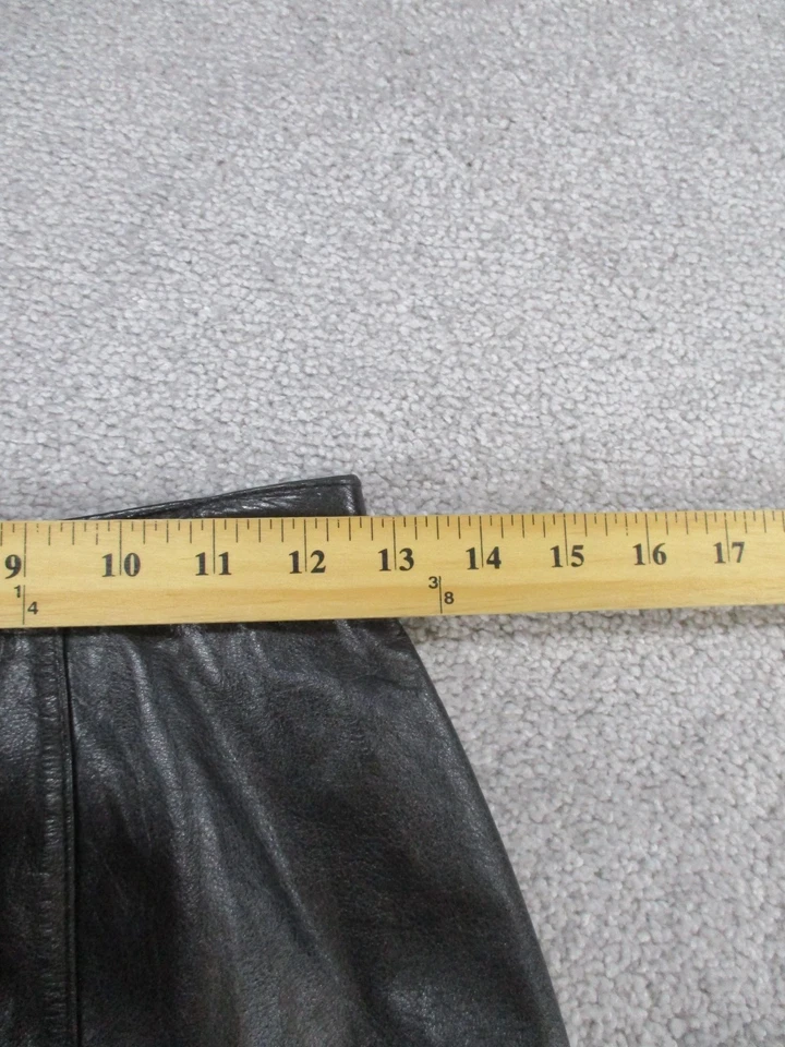 Falda Lord & Taylor para mujer 6 lápiz de cuero negro Foto 4 de 4