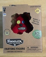 New Fuggler Ugly Monster Farting Figures 3" Red Munch Munch Motion Activated