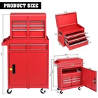 Yescom 2-in-1 Rolling Tool Cart Trolley Drawer Storage Box Garage Repair Shop