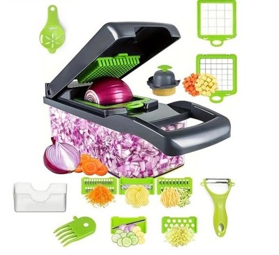 14/16 in 1 Multifunctional Vegetable Chopper Onion Chopper Handle Food Grate Foo