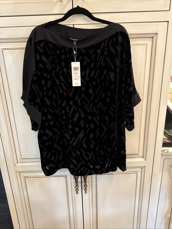 Eileen Fisher Black Long Open Cardigan - Size L