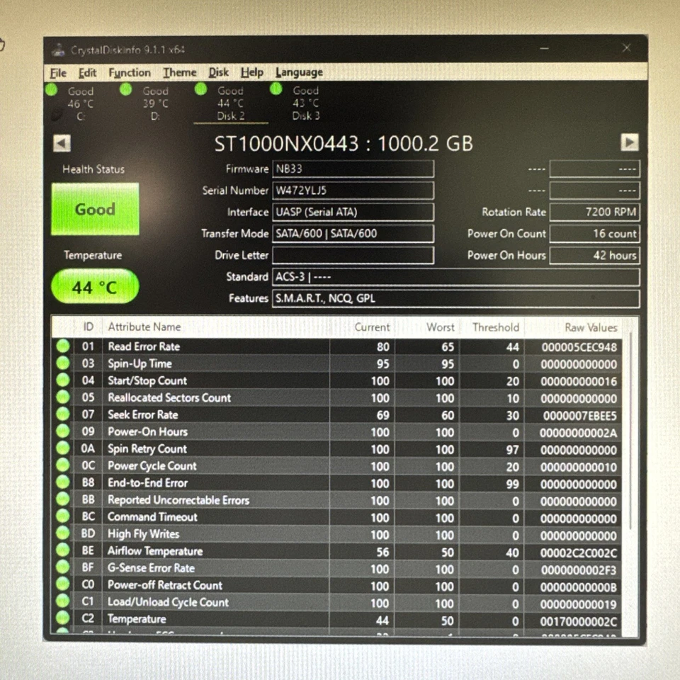 Dell ST1000NX0443 1TB 2.5in 7.2K RPM 12Gbps SAS Hard Drive 08DN1Y - Image 2 of 3