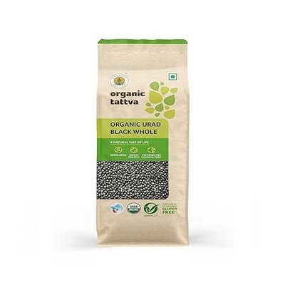 Organic Tattva, Organic Unpolished Urad Dal Black, 500g | Select Pack
