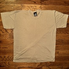 Vintage Rothco Blank T Shirt Mens XL Brown Tan Single Stitch Made in USA 90s Tee