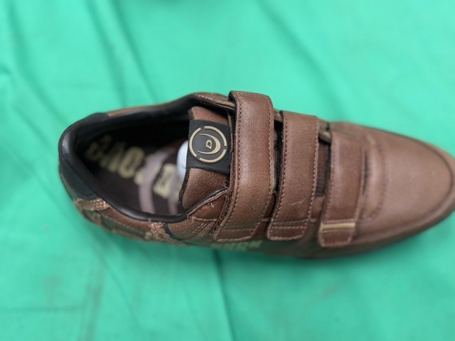 Duck and Cover Rowe Vintage 3V Trainers UK 7 Brown Casual Hook and Loop Shoes image 3