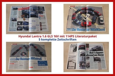 Hyundai Lantra 1.6 GLS 16V mit 114PS Literaturpaket - 5 komplette Zeitschriften