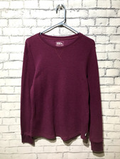 Eddie Bauer, Women M, Red Long Sleeve Pullover Knit Sweater. Cotton Blend