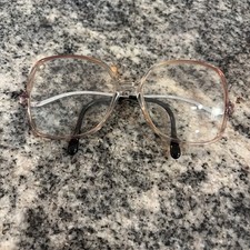 Vintage Full-rim Eyeglass Frames Light Gray Slightly Oversized Rectangular