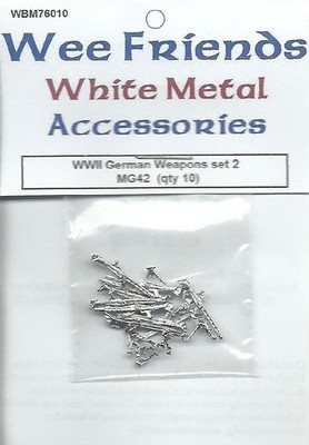 Wee Friends 1/76 German Weapons Set 2 - MG42 LMG (x10)