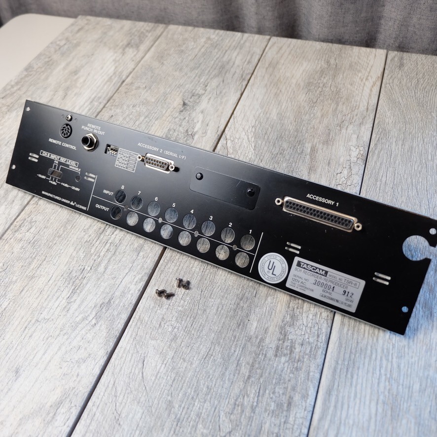 Tascam TSR-8 Reel to Reel – Rear Middle Cover Panel w/Accessory 1