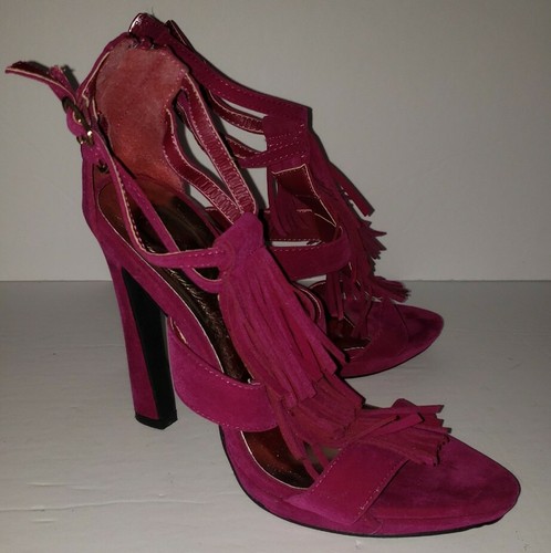 QUPID Magenta Pink Velvet Suede Look 