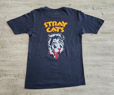 Vintage 80s Stray Cats Rant N Rave Tour T-Shirt Sz M