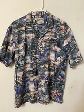 VTG PARADISE FOUND HONOLULU HAWAII SHORT SLEEVE ISLAND GOLF SCENE SHIRT L/XL