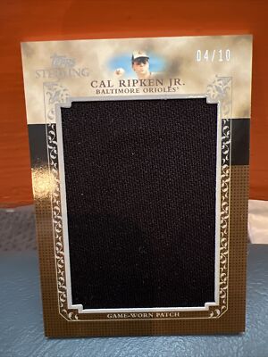 2009 Topps Sterling Cal Ripken Jr Jumbo Orioles Patch # d 10