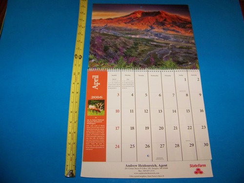 National Parks "State Farm" Calendar 2016 - Picture 3 of 4