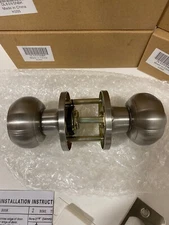 Probrico Brushed Nickel Door Knobs (DL609SNBK) - 10 Pack