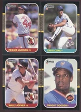 BUY 1, GET 1 FREE - 1987 DONRUSS BASEBALL - PICK - STARS / ROOKIES - FREE SHIP