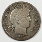 1911-S United States 1 Dime "Barber Dime" - Very Good (VG) KM#113 - 6936-PC