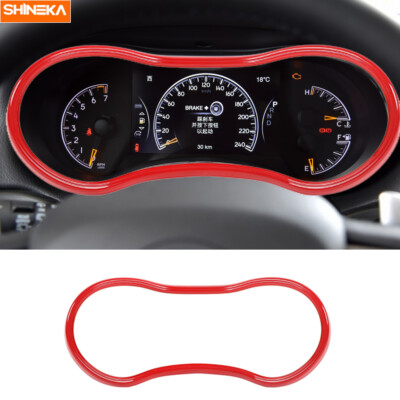Car Dashboard Instrument Box Ring Trim Cover for Jeep Grand Cherokee 2014-20 Red