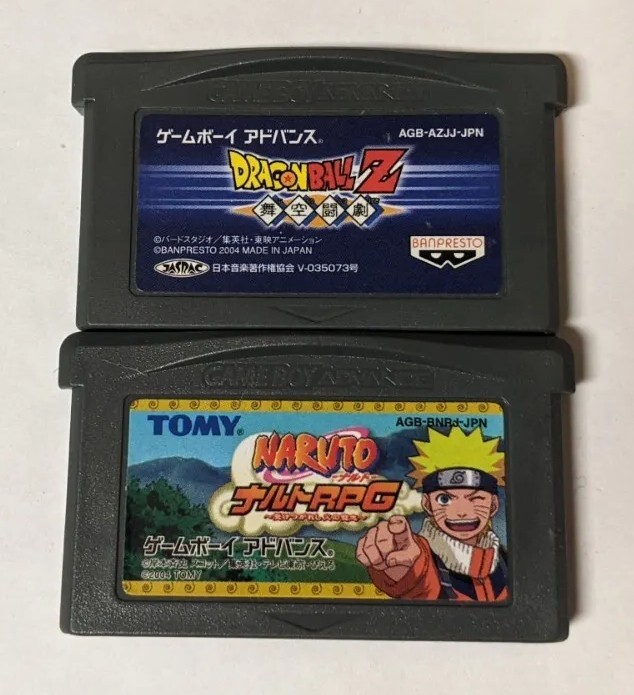 Nintendo Game Boy Advance Lot of 2 - Dragon Ball Z Naruto - Zcx272