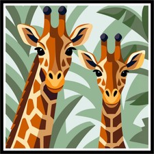 30 Custom Friendly Giraffes Personalized Address Labels